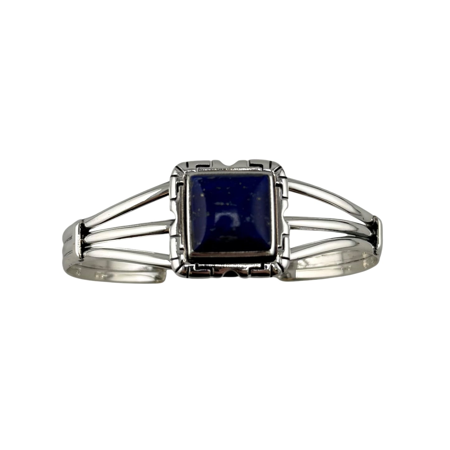 Lapis Row Cuff Bracelet Sterling Silver