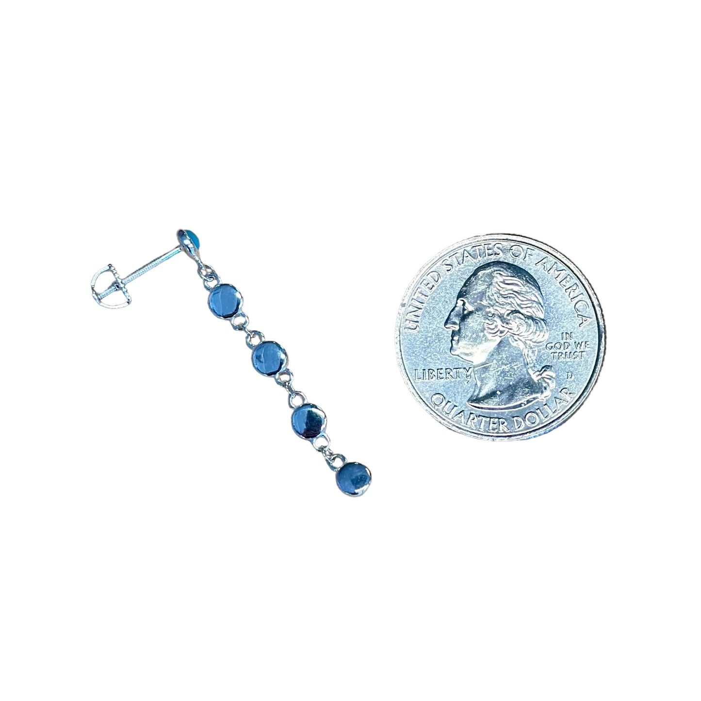 Sterling Silver Turquoise Row Post Earrings