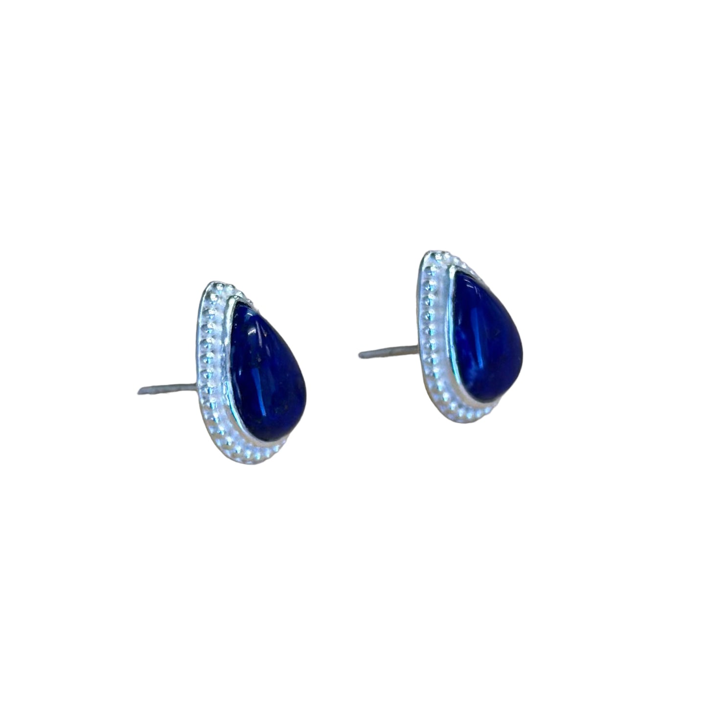 Sterling Silver Lapis Drop Screwback Post Earrings