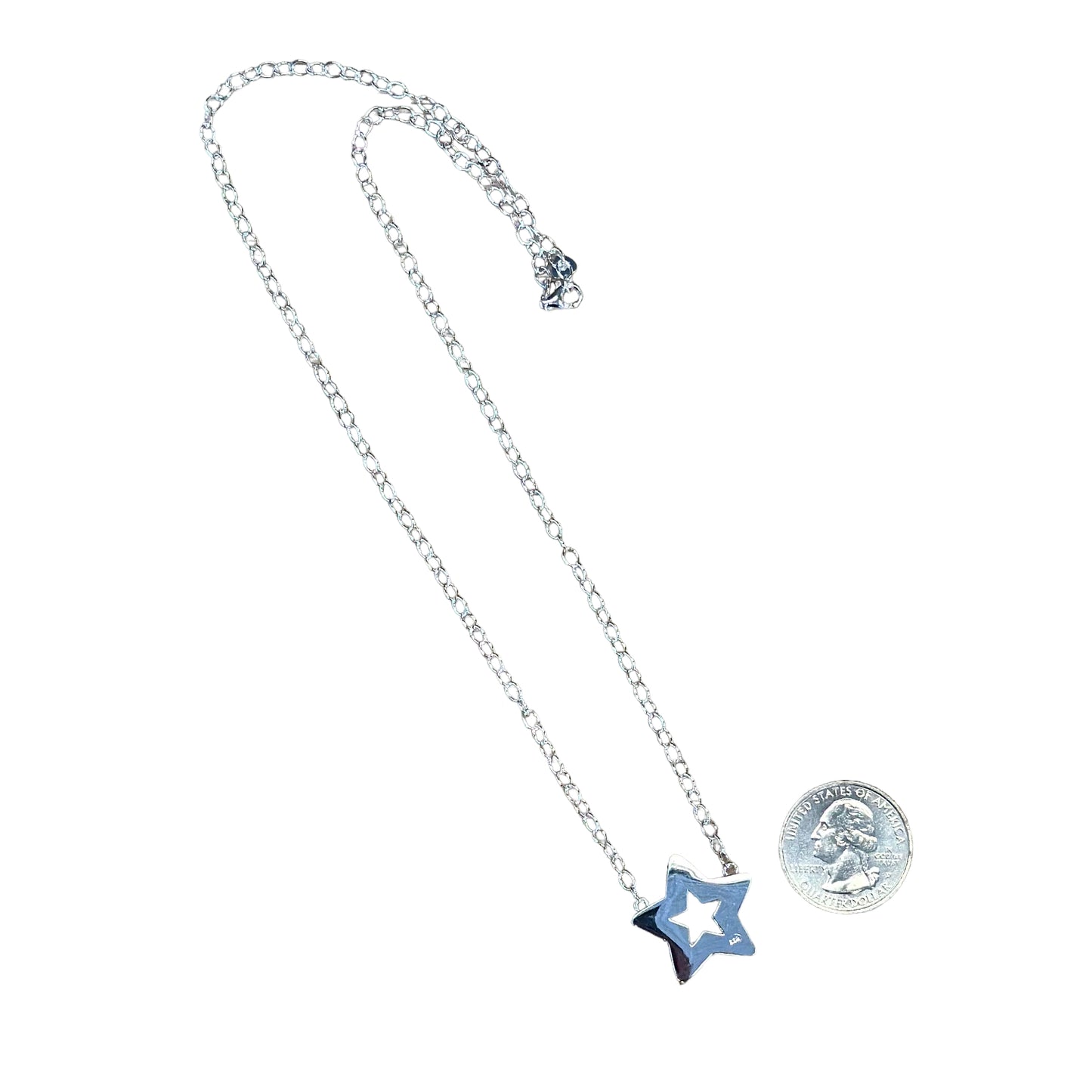 Sterling Silver Turquoise Star Bar Style Necklace