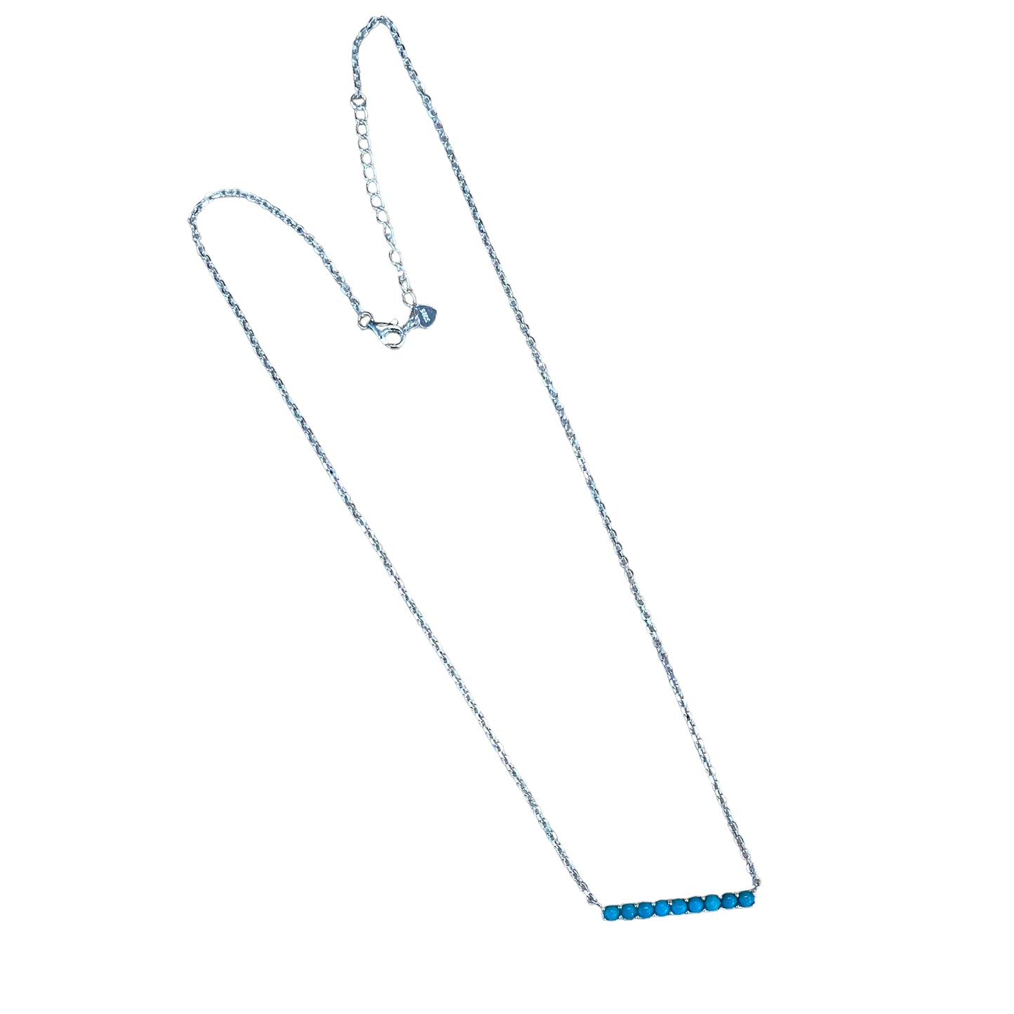 Sterling Silver Turquoise Bar Necklace