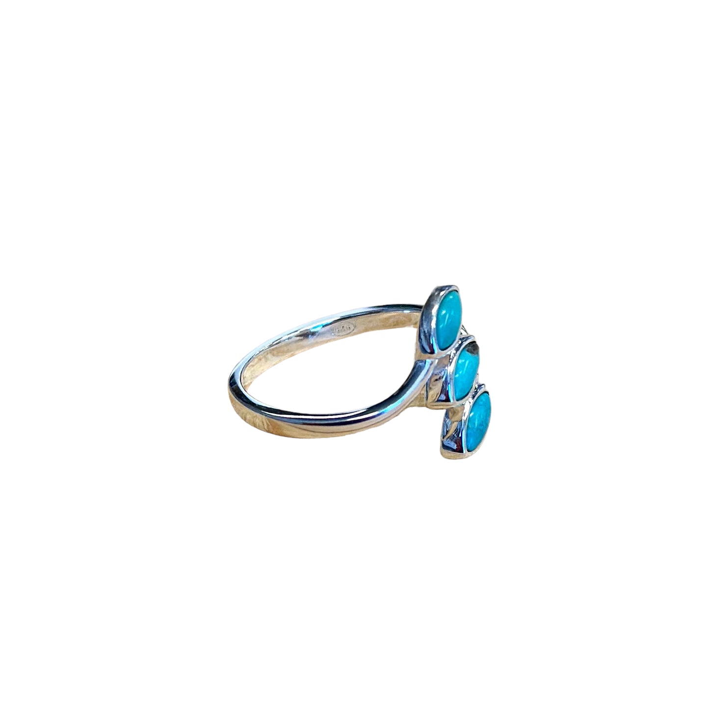 Sterling Silver 3-Stone Turquoise Ring