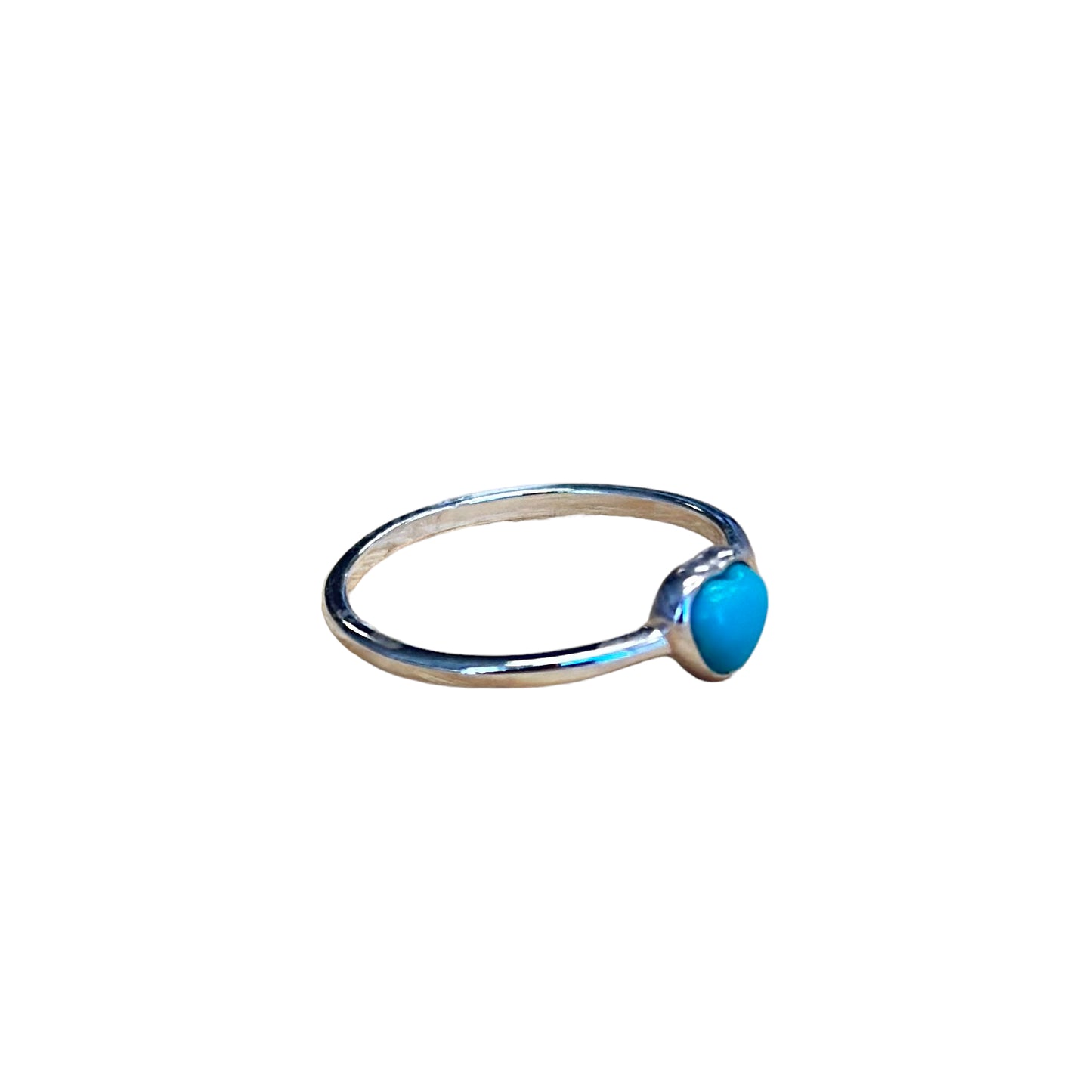 Turquoise Heart Ring Sterling Silver