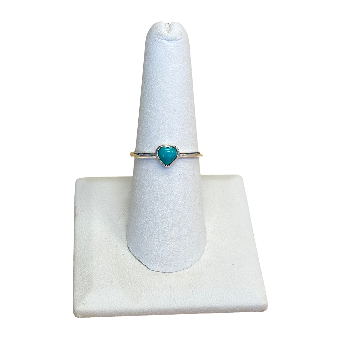 Turquoise Heart Ring Sterling Silver