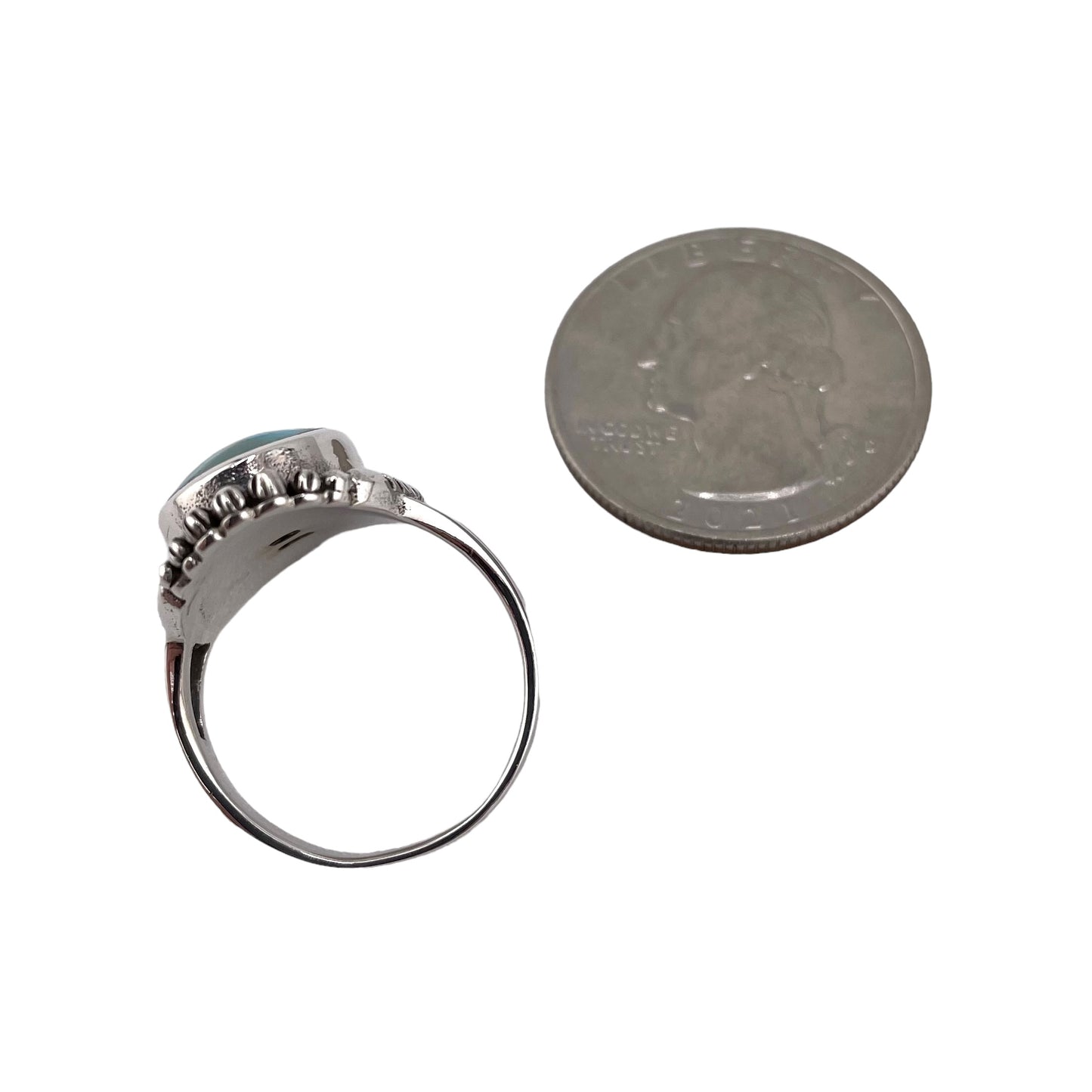 Turquiose Stone Ring Sterling Silver