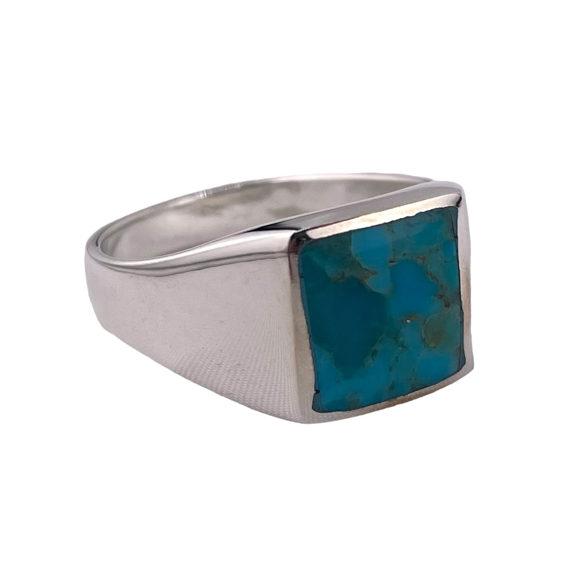 Turquoise Stone Ring Sterling Silver