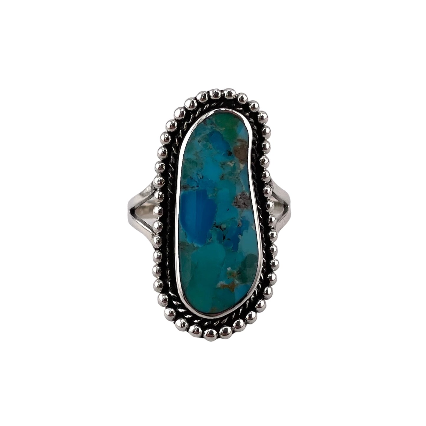 Turquoise Stone Ring Sterling Silver
