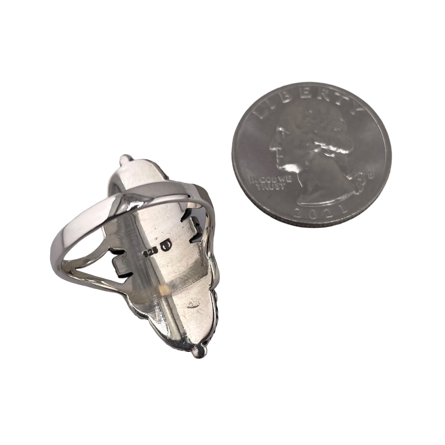 Turquoise Stone Ring Sterling Silver