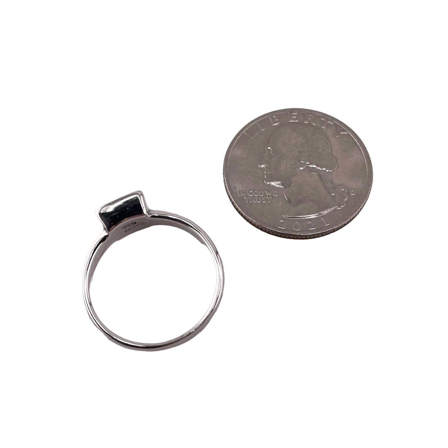 Turquoise Square Stone Ring Sterling Silver