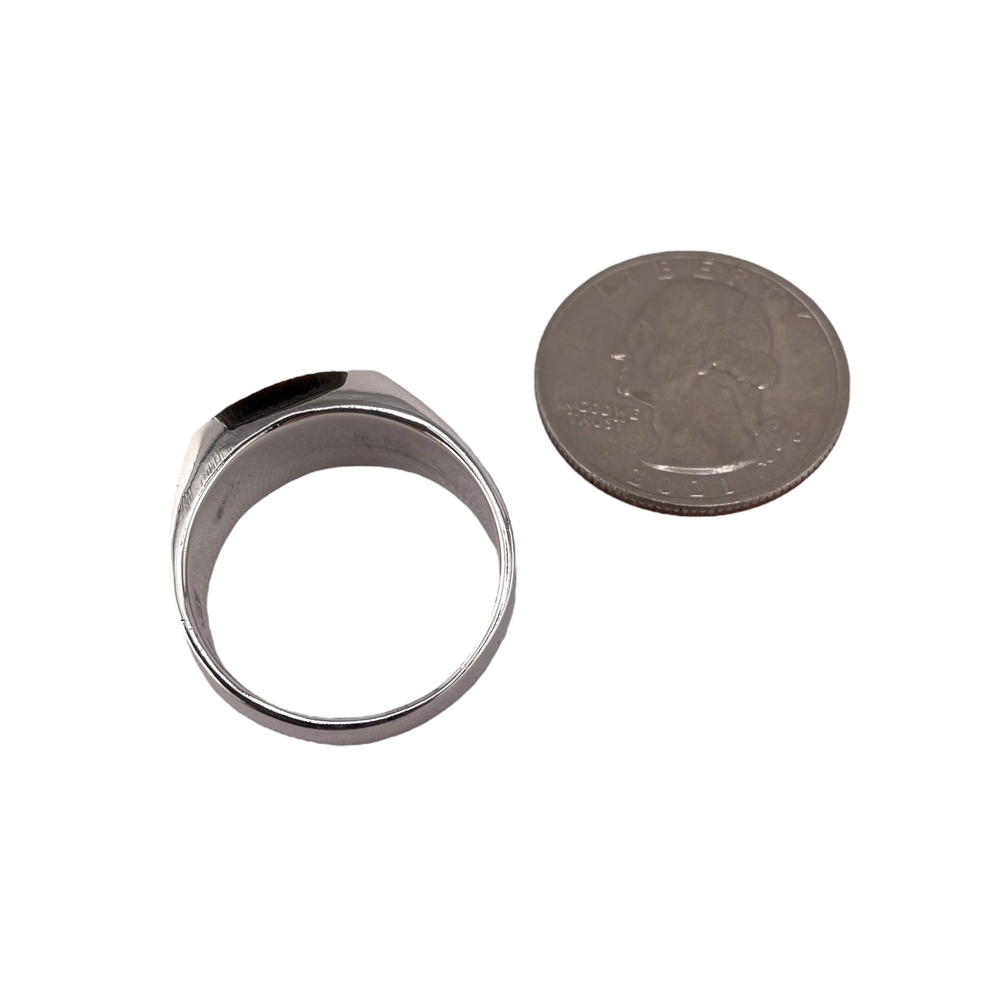 Tiger Eye Square Stone Ring Sterling Silver