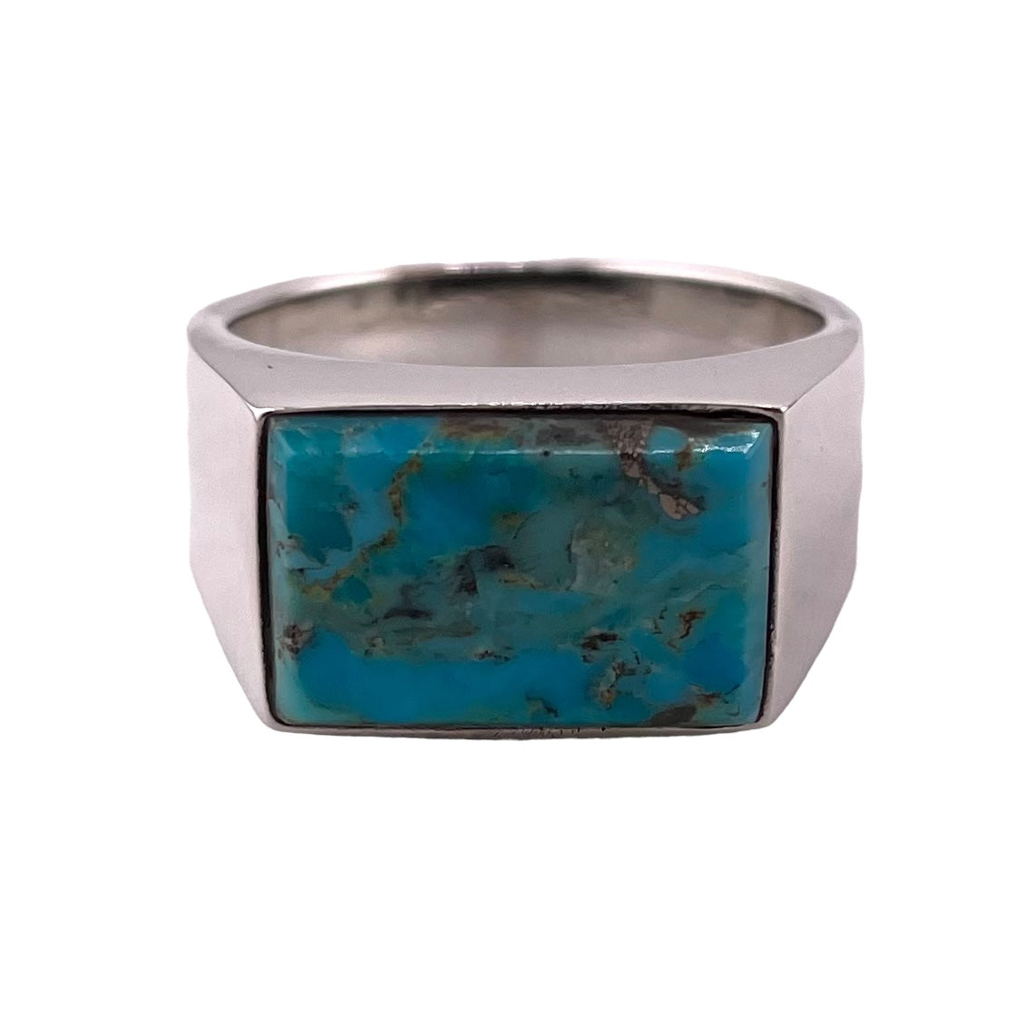 Turquoise Stone Ring Sterling Silver