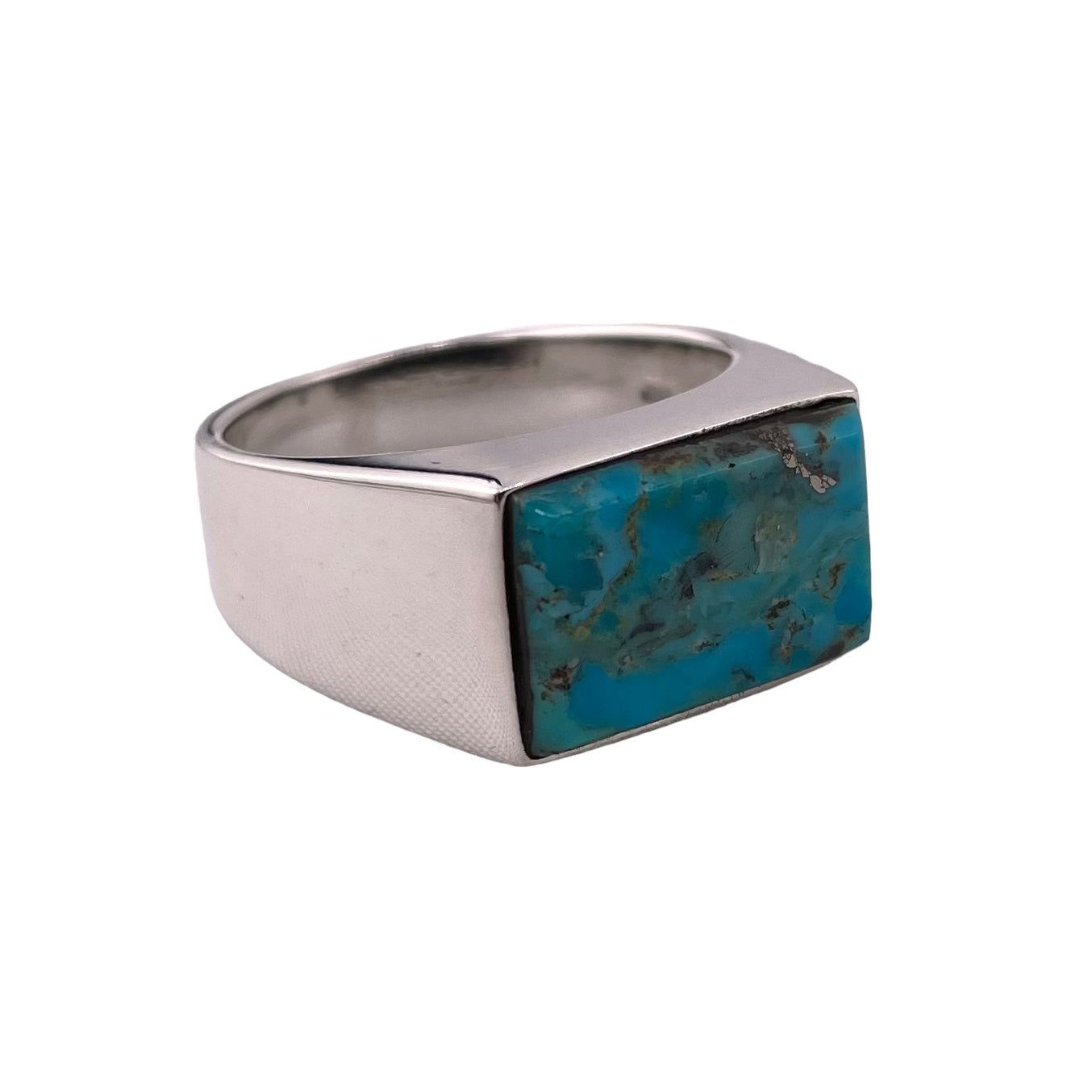 Turquoise Stone Ring Sterling Silver