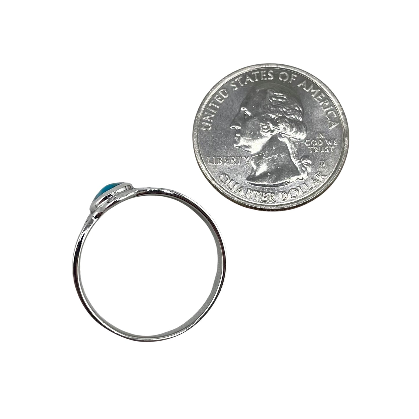 Turquoise Stone Eagle Ring Sterling Silver