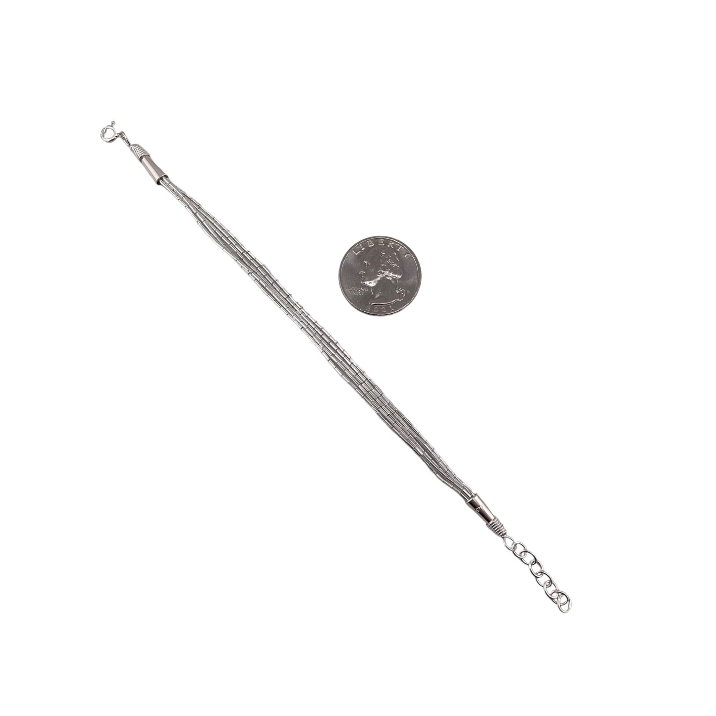 Liquid Silver 5-Strand Bracelet Sterling Silver