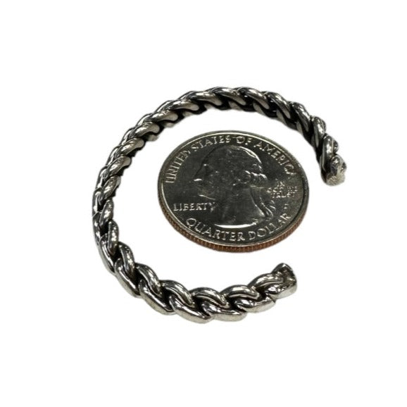 Elaine Tahe Sterling Silver Navajo Chain Style Baby Bracelet