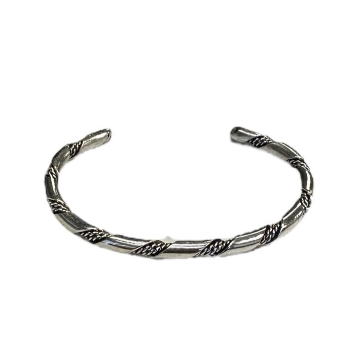 Elaine Tahe Sterling Silver Navajo Baby Bracelet