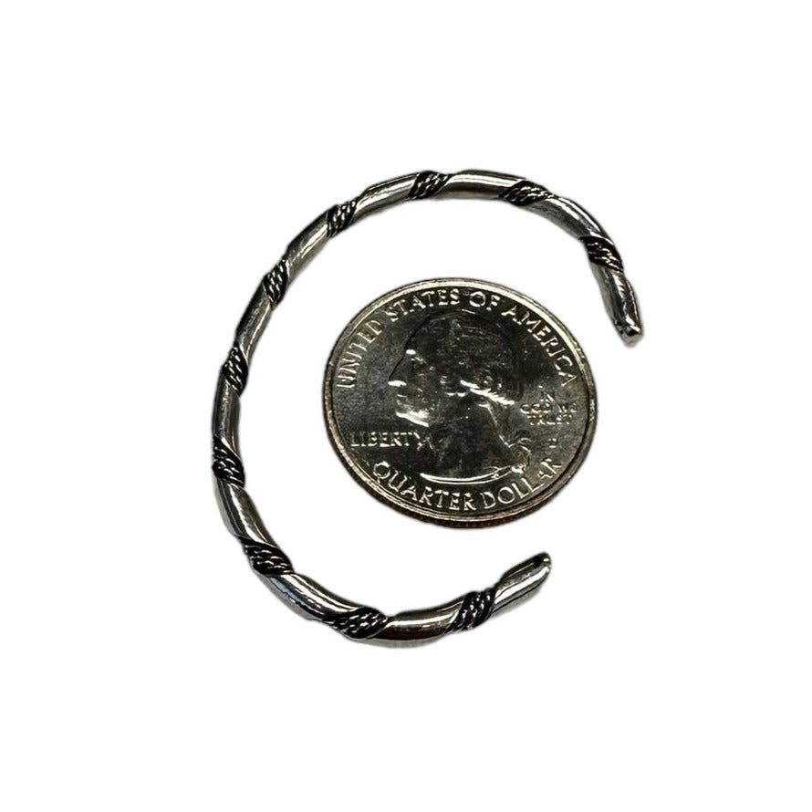 Elaine Tahe Sterling Silver Navajo Baby Bracelet