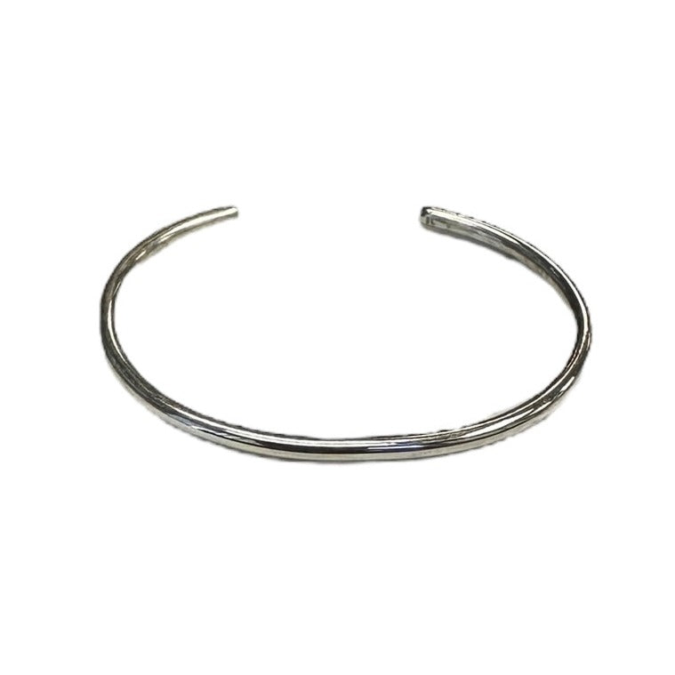 Elaine Tahe Sterling Silver Navajo Round Wire Plain Baby Bracelet