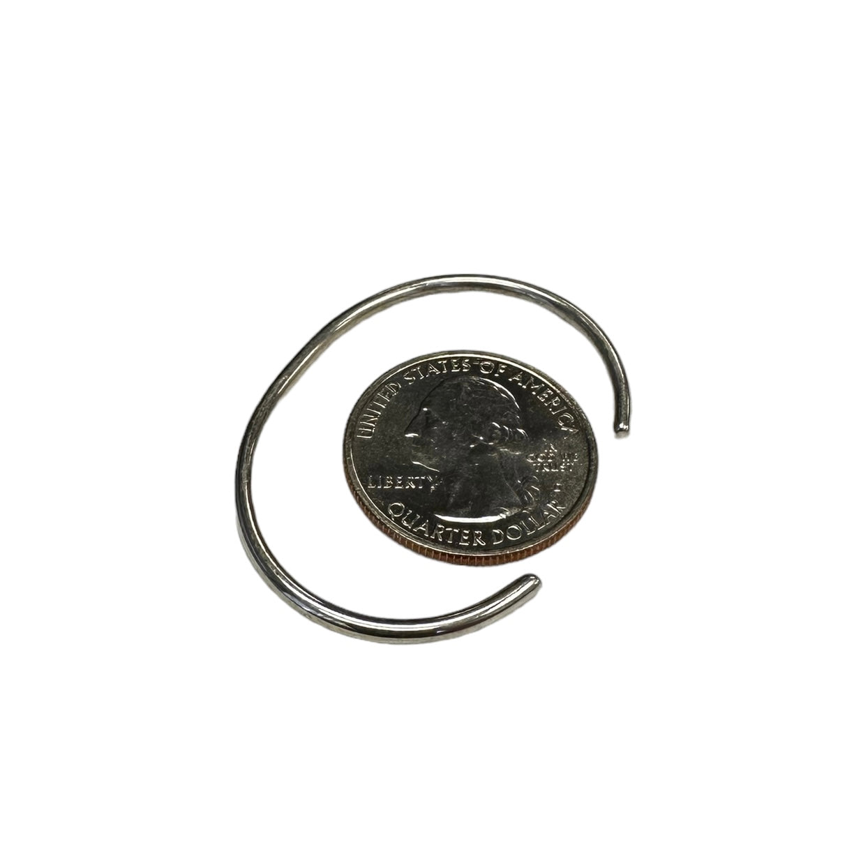 Elaine Tahe Sterling Silver Navajo Round Wire Plain Baby Bracelet