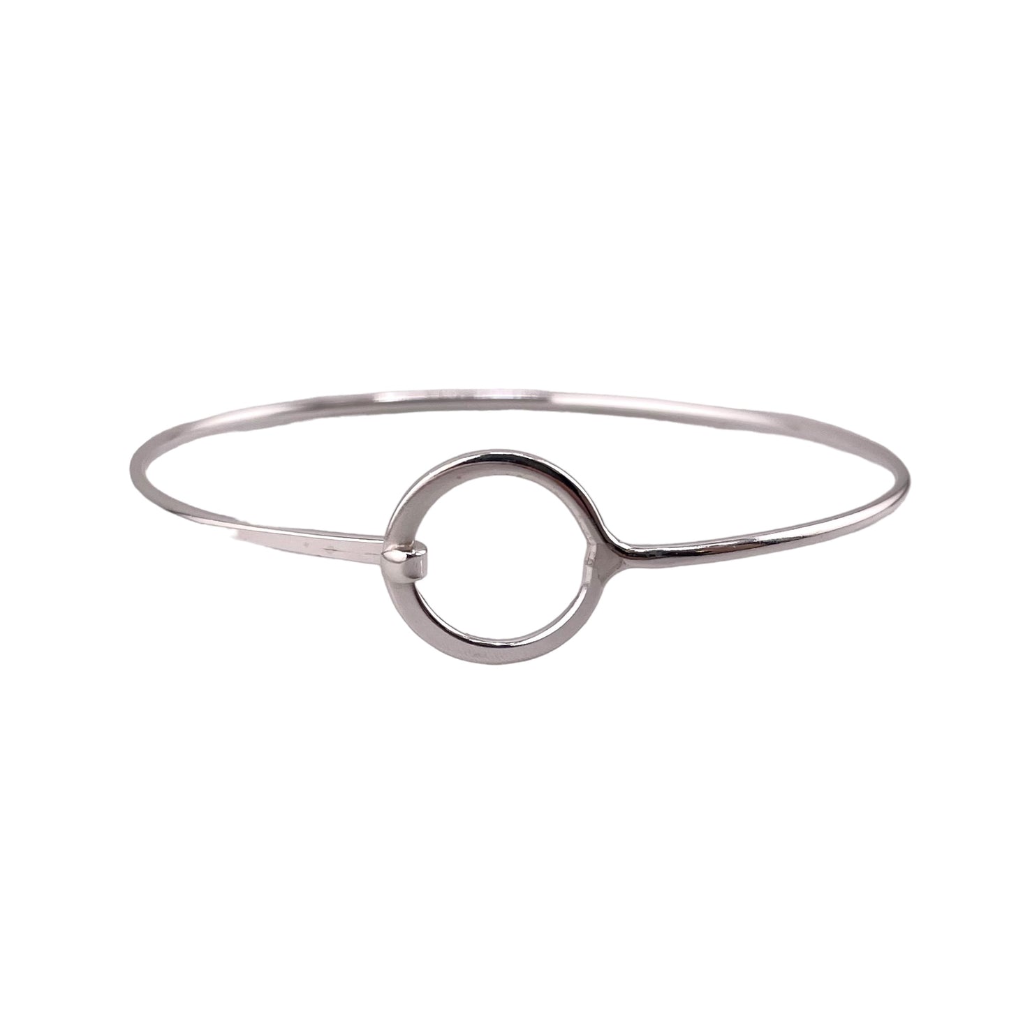 Eternity Latch Bangle Bracelet Sterling Silver
