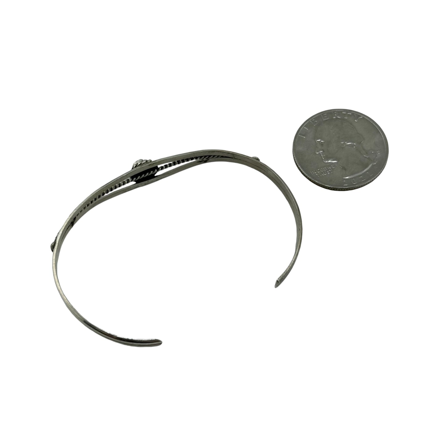 Turquoise Round Navajo Cuff Bracelet Sterling Silver