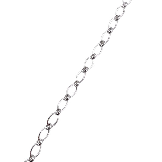 Sterling Silver Long & Short Links 4.3mm Bulk Chain 5 Foot Pack