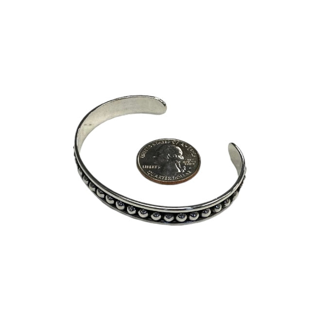 Ball Dot Row Cuff Bracelet 9mm Sterling Silver
