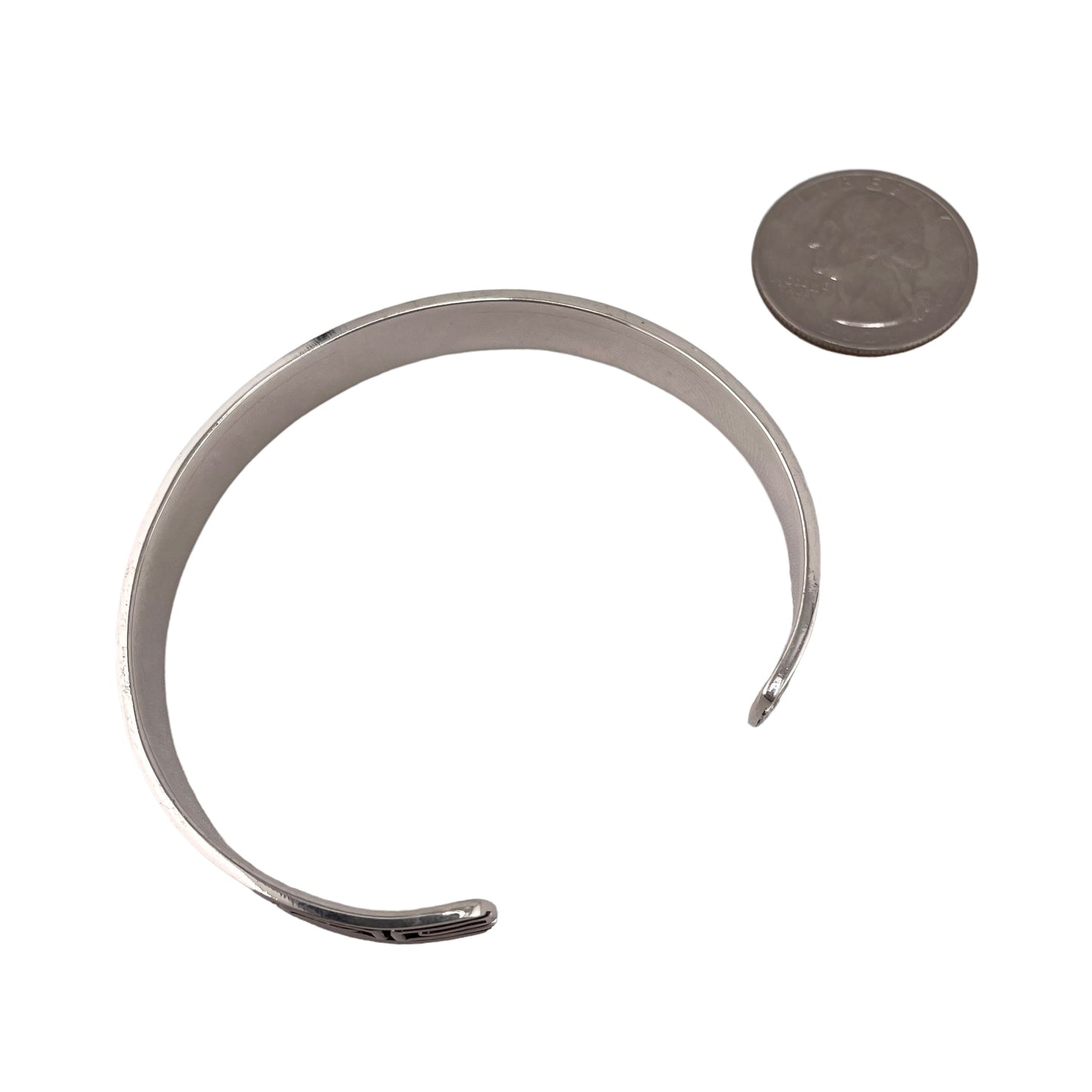 Greek Key Cuff 10mm Bracelet Sterling Silver