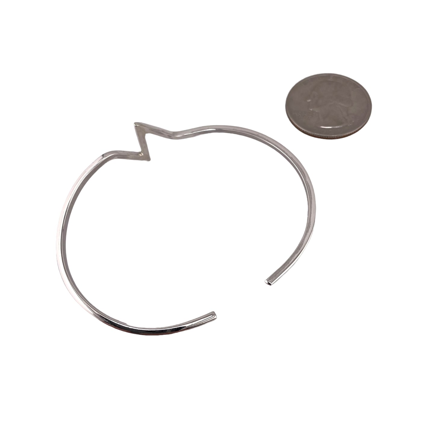 Wave 2mm Cuff Bracelet Sterling Silver