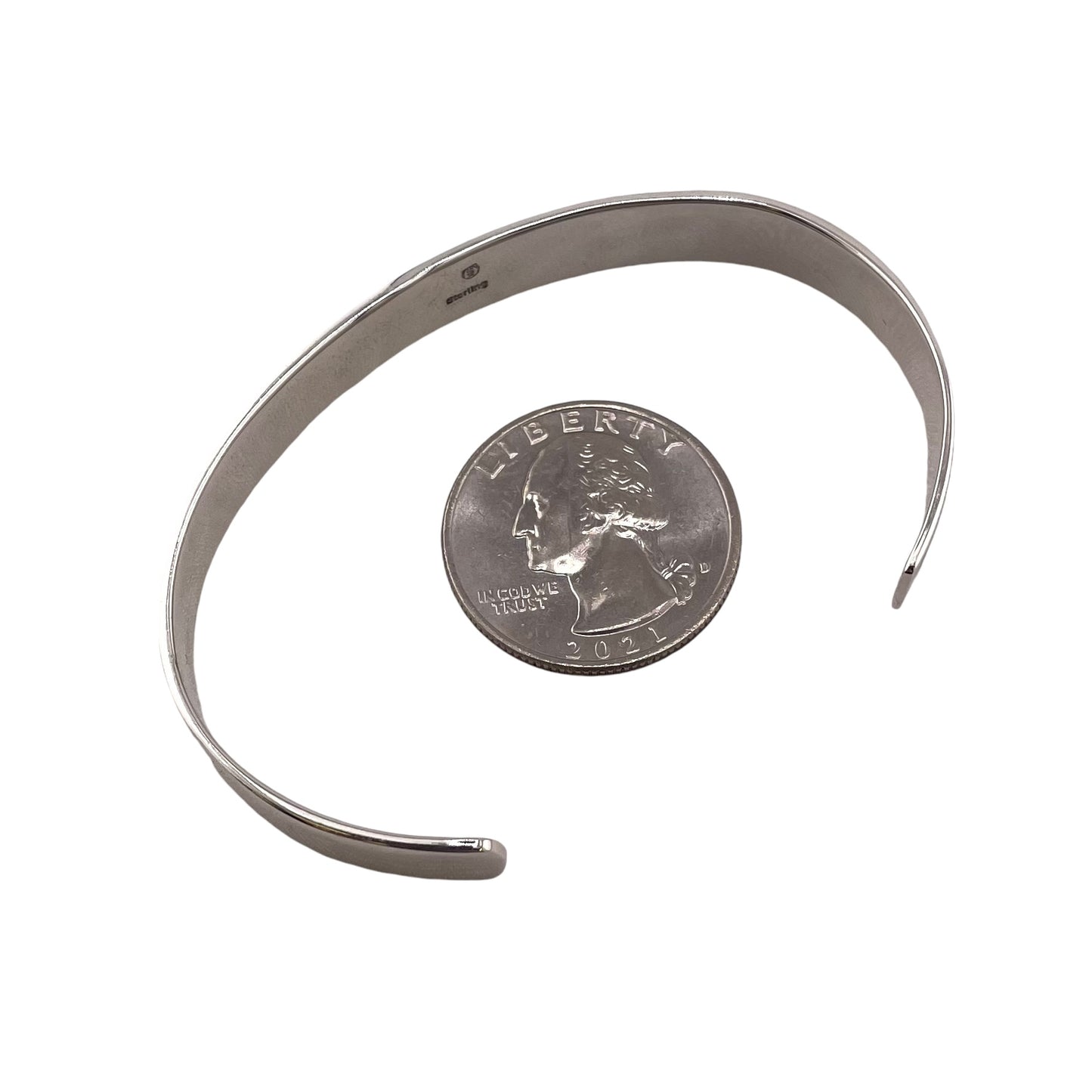 Star & Crescent Moon Cuff Bracelet Sterling Silver