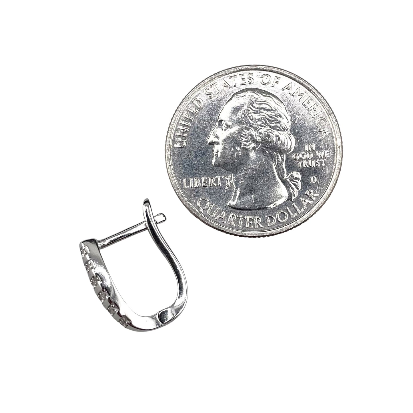 CZ Stud Earrings Sterling Silver