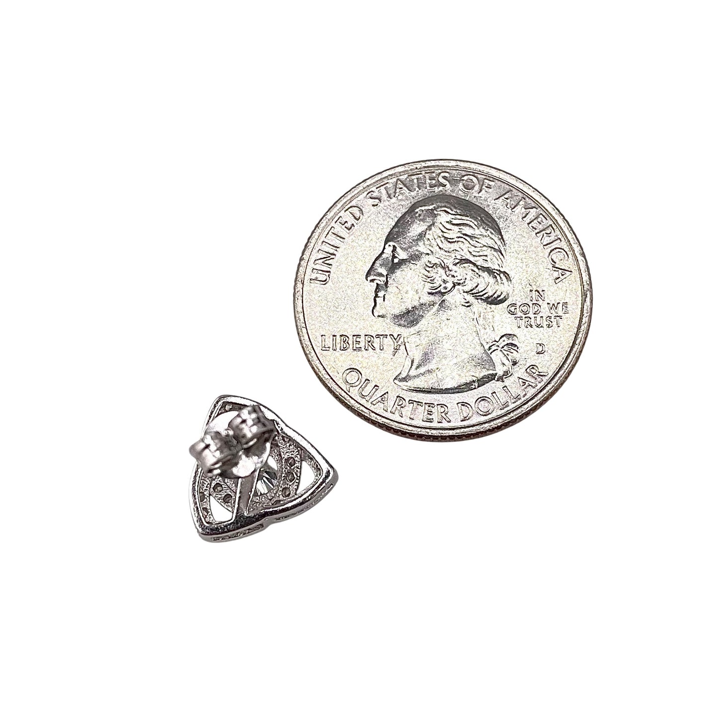 CZ Stud Earrings Sterling Silver