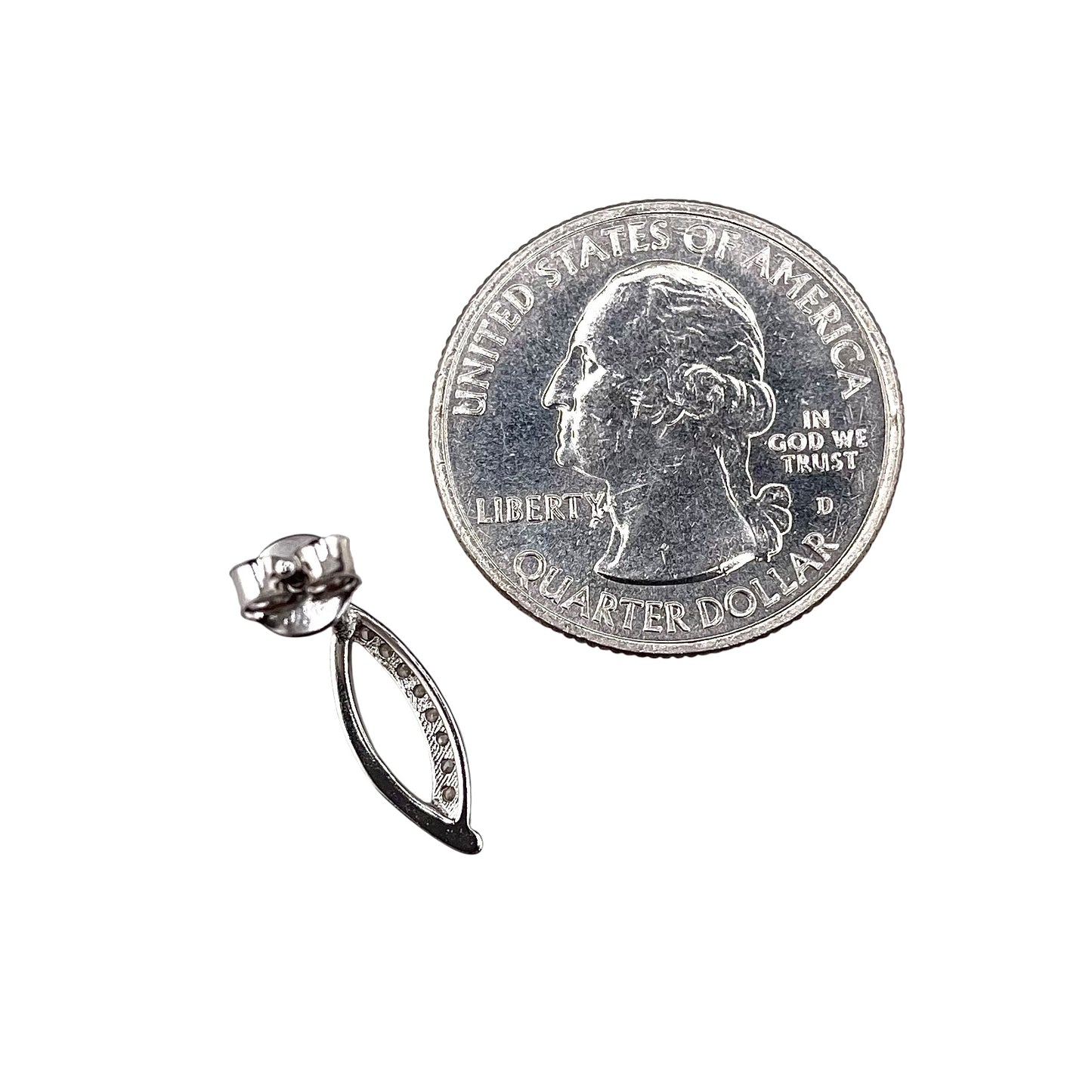 CZ Stud Earrings Sterling Silver