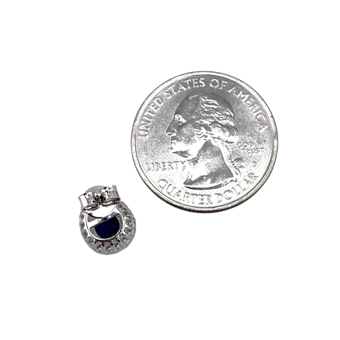 CZ Pear Post Earrings Sterling Silver