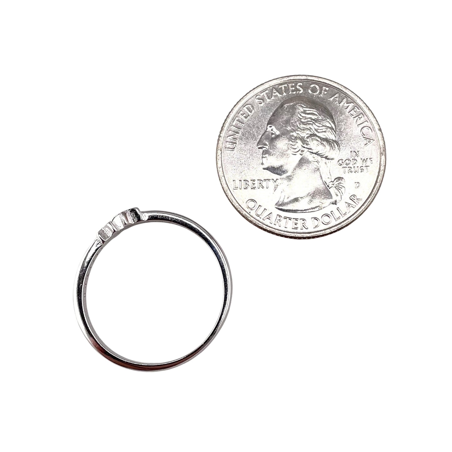 CZ Row Star Ring Sterling Silver