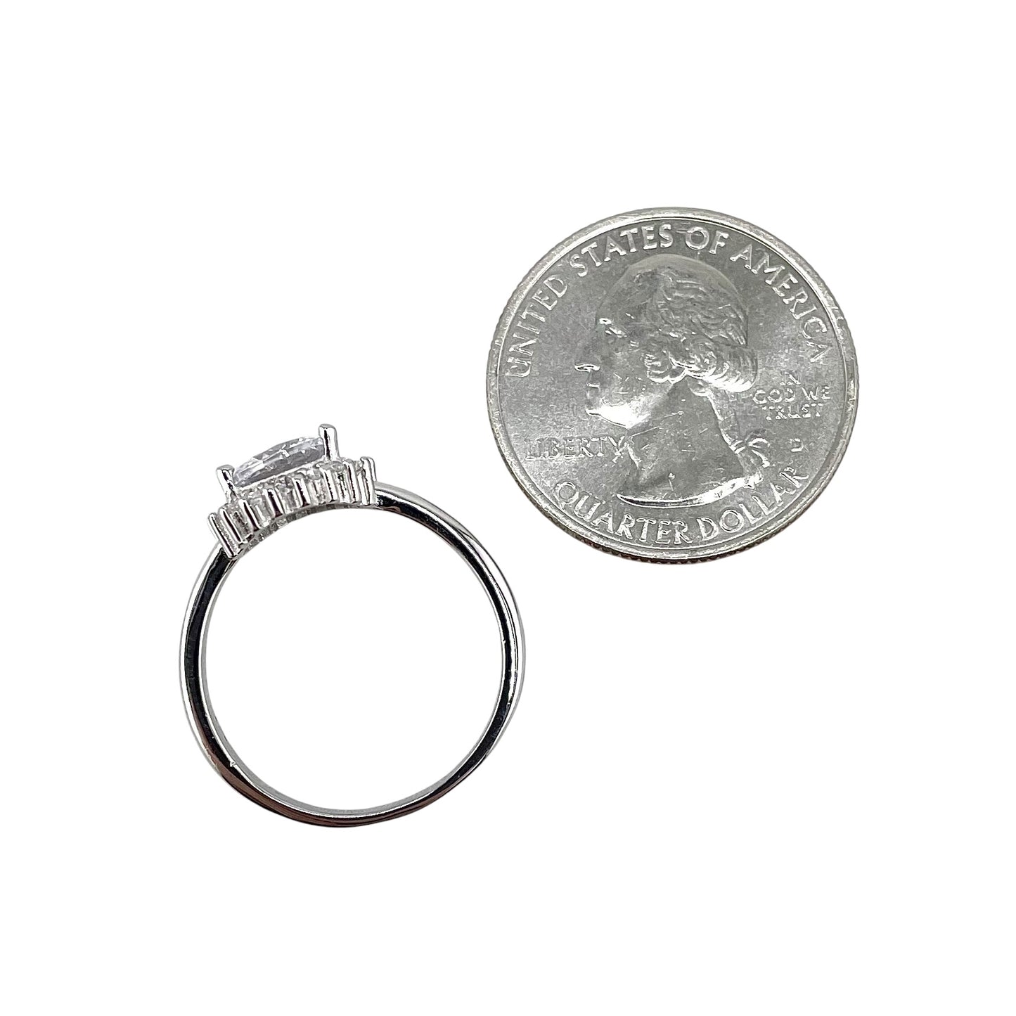 CZ Circle Ring Sterling Silver