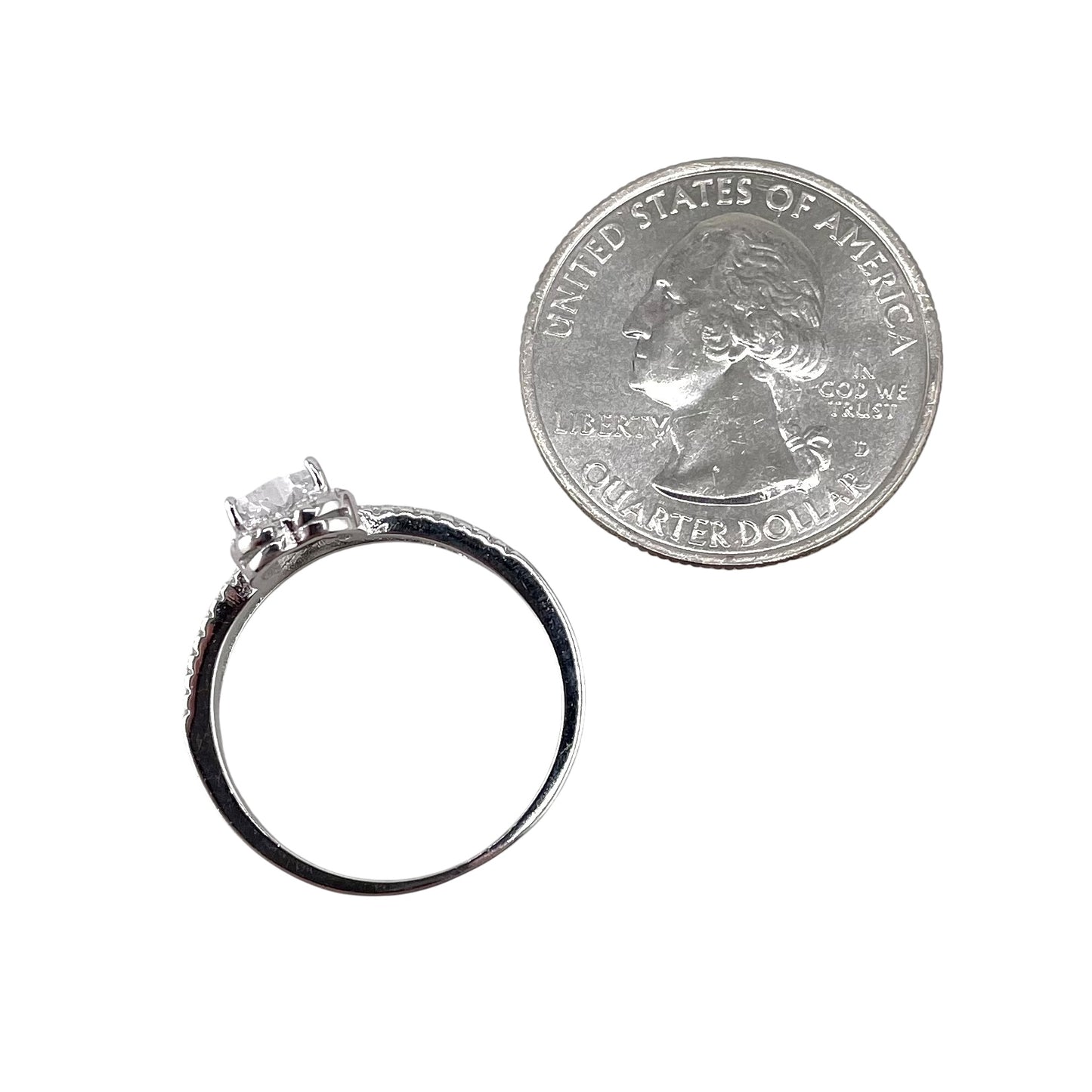 CZ Heart Ring Sterling Silver