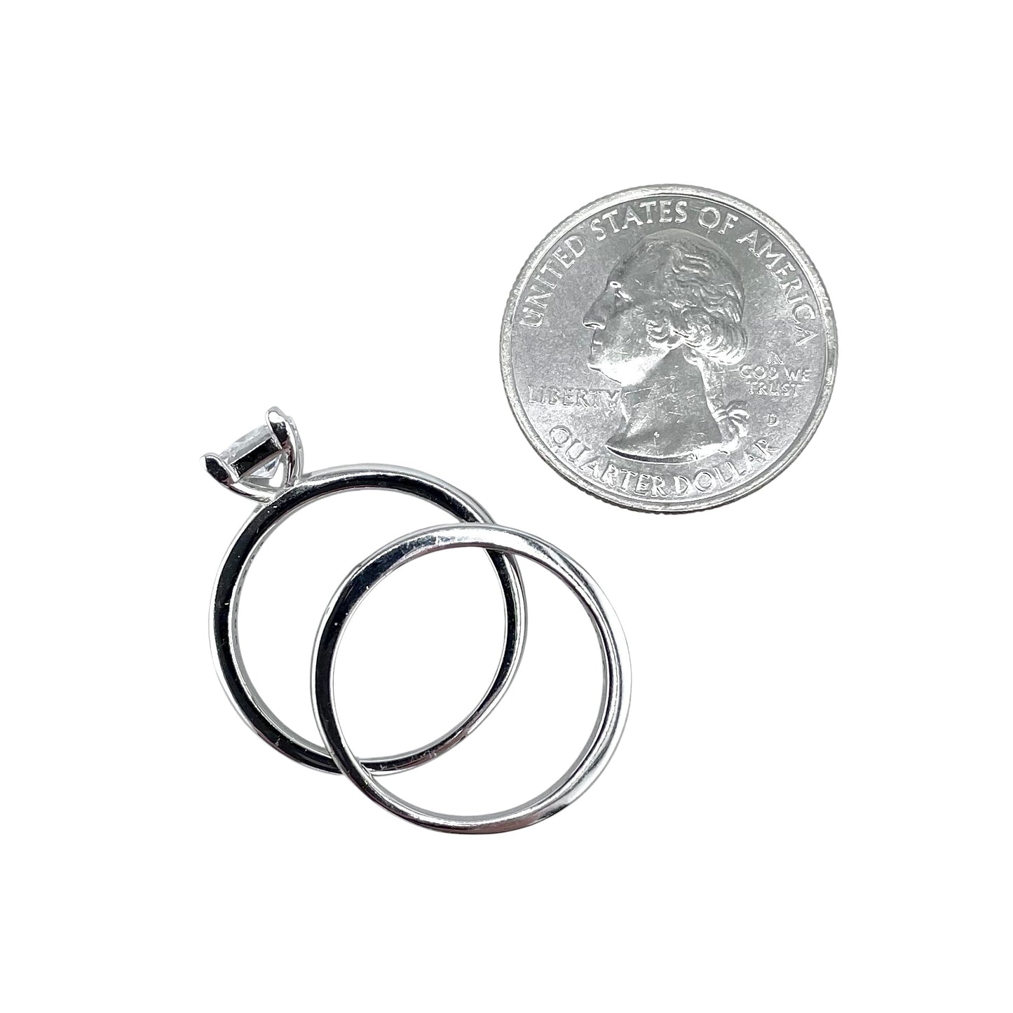 CZ Princess Cut Stone Bridal Set Band Ring Sterling Silver