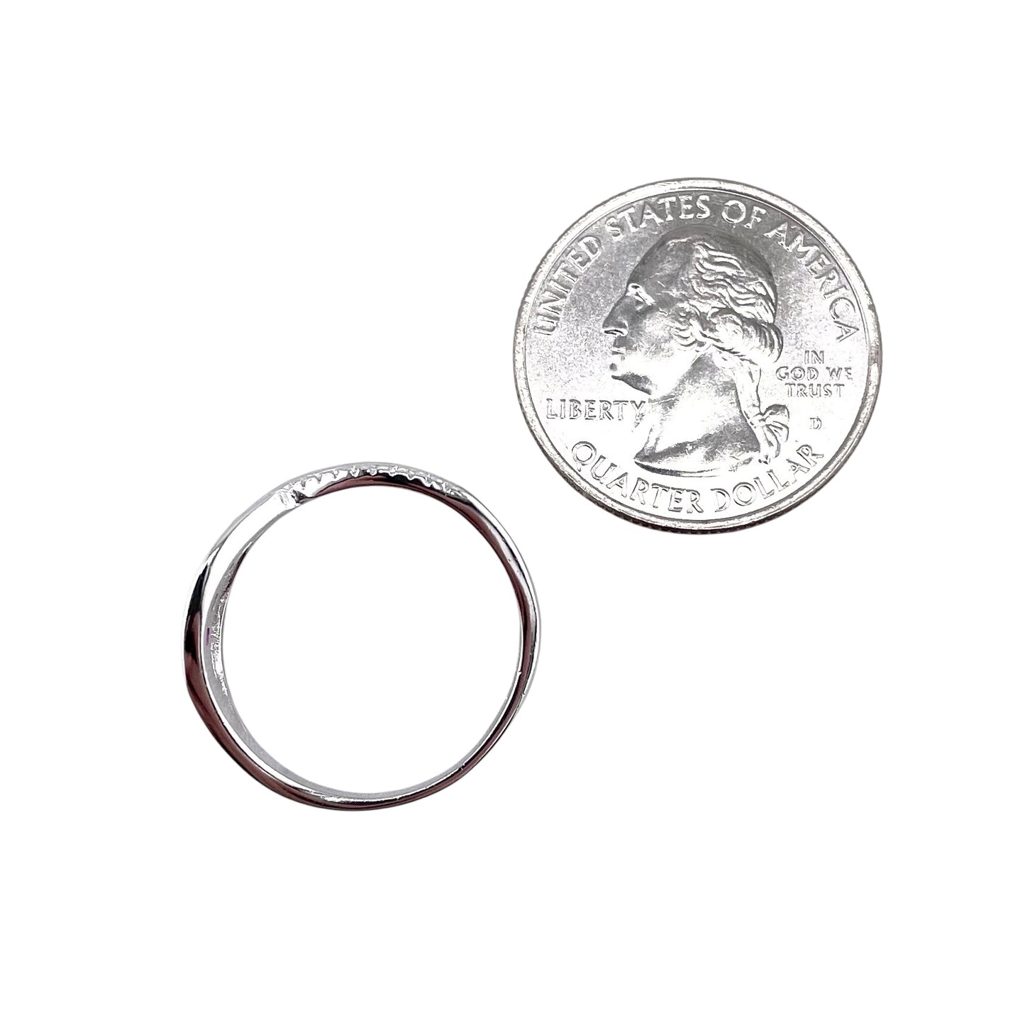 CZ Multi Color Stone Weave Ring Sterling Silver