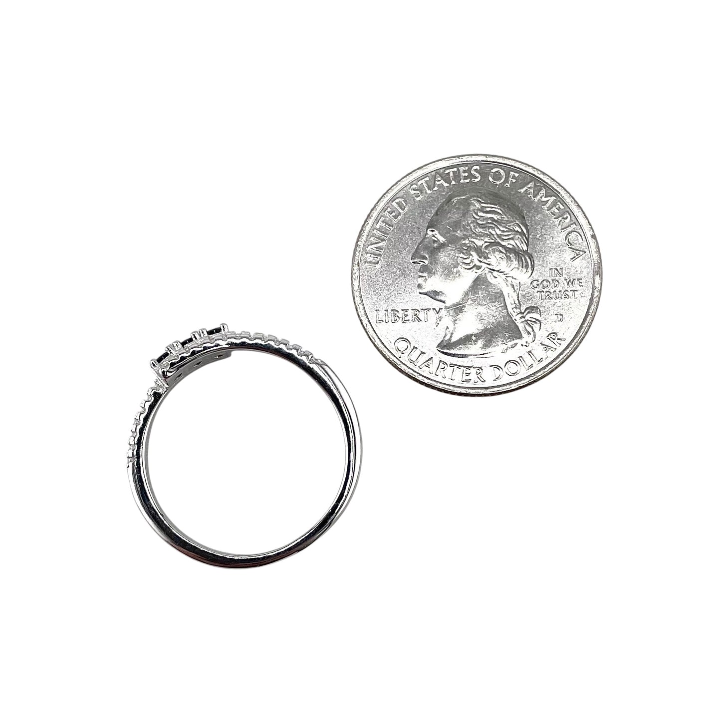 CZ Wrap Row Band Ring Sterling Silver