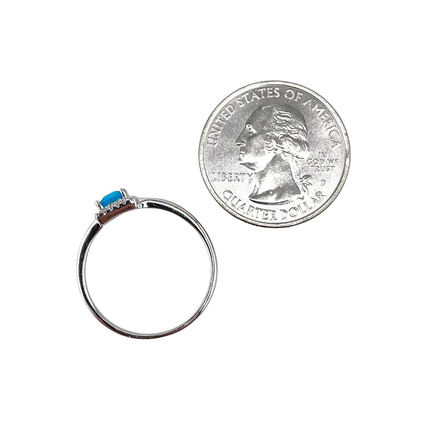 CZ Rectangle Ring Sterling Silver