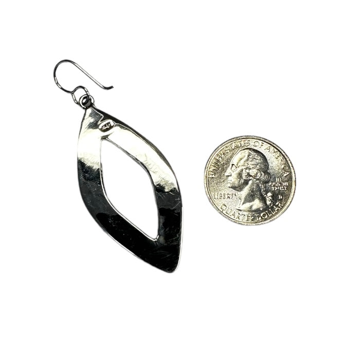 Sterling Silver Dotted Bead Dangle Earrings