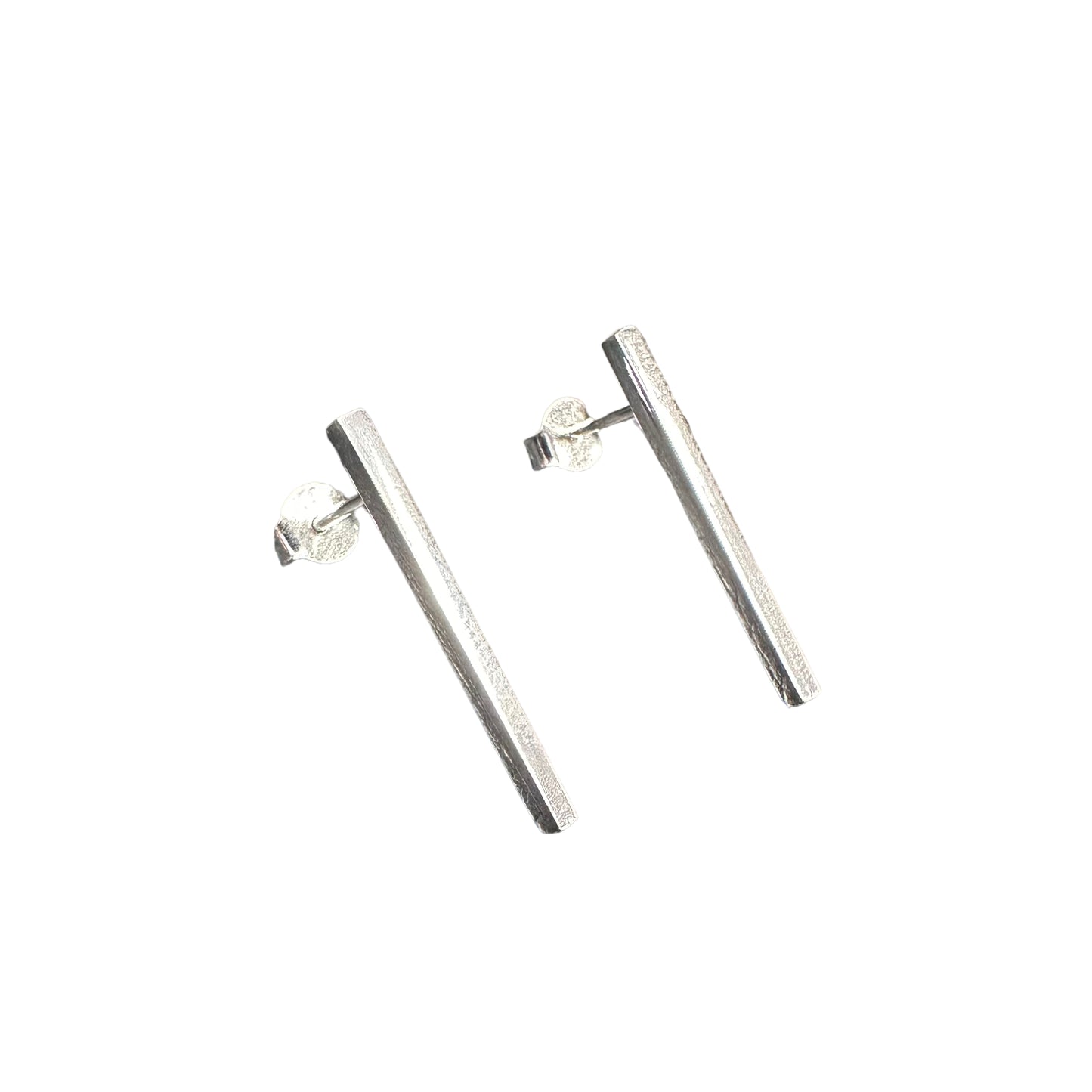 Solid Bar Post Earrings Sterling Silver
