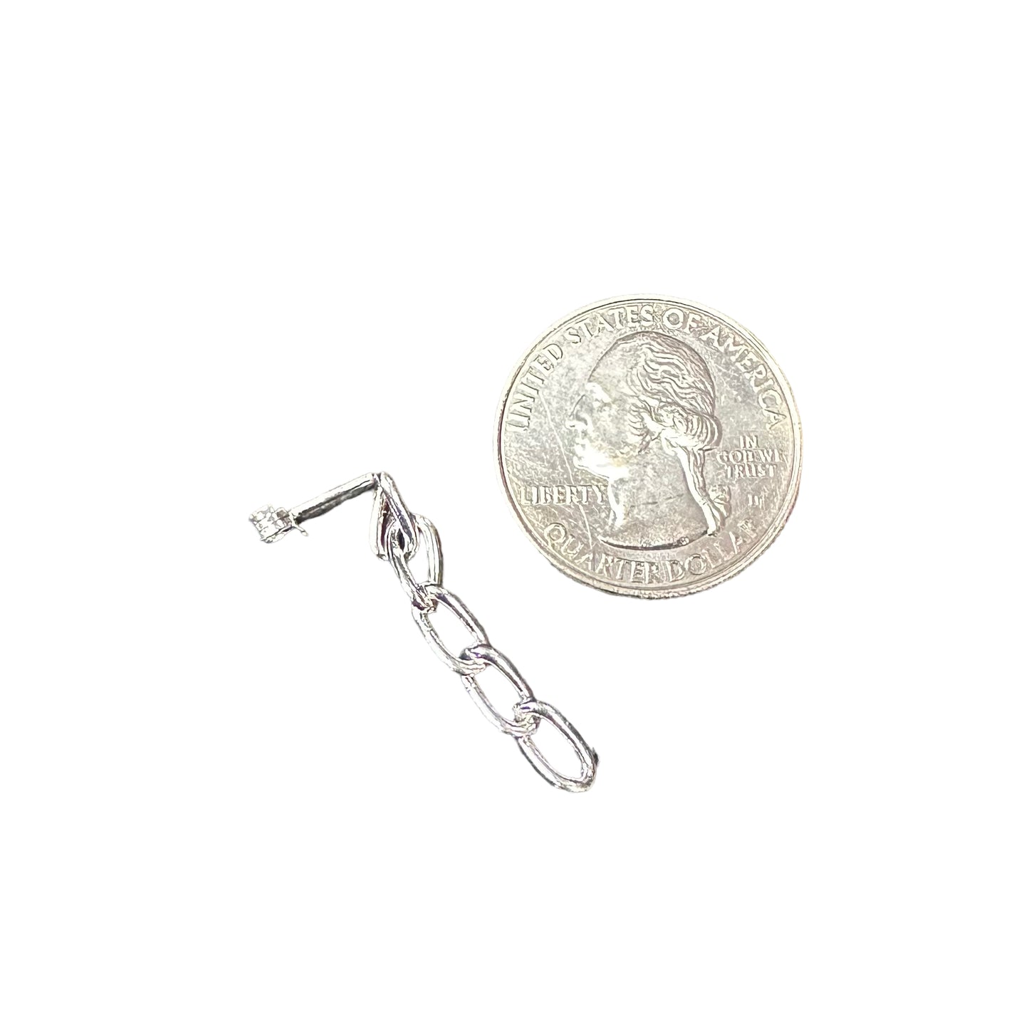 Chain Link Post Earrings Sterling Silver