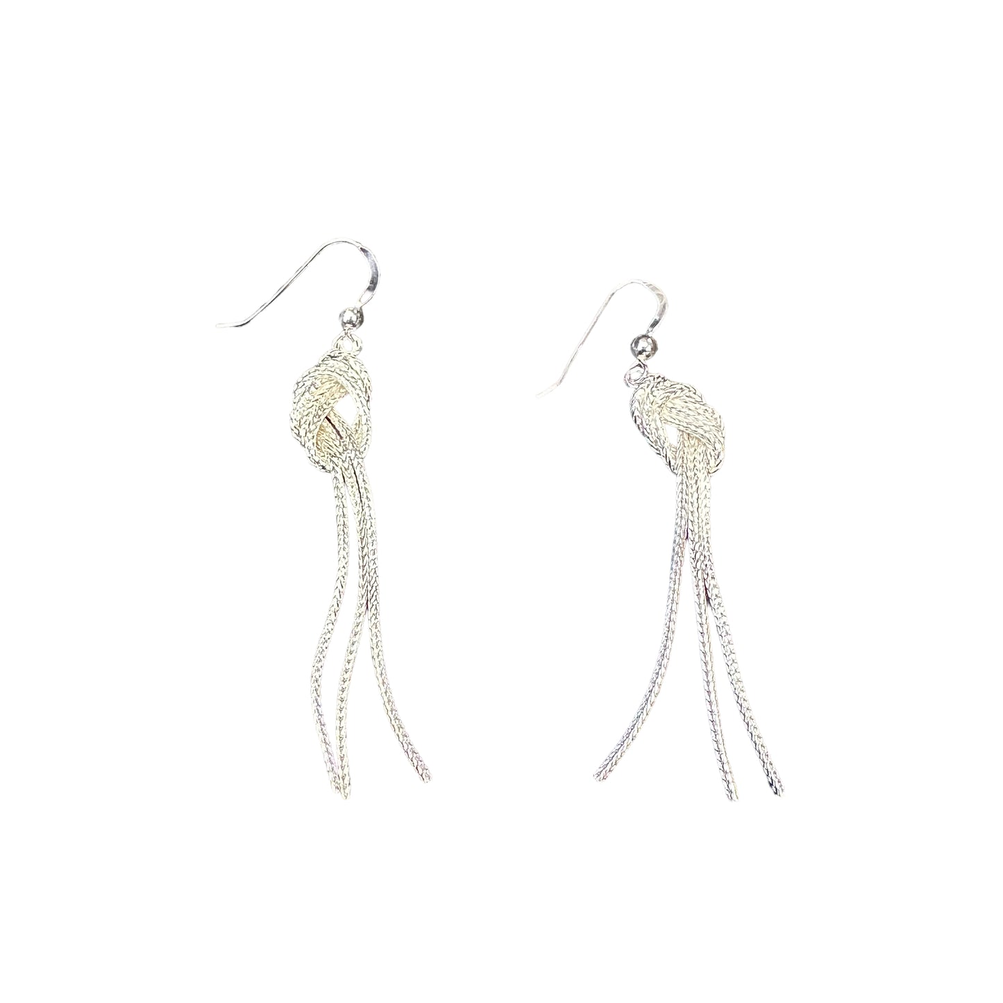 3-Strand Knot Dangle Earrings Sterling Silver