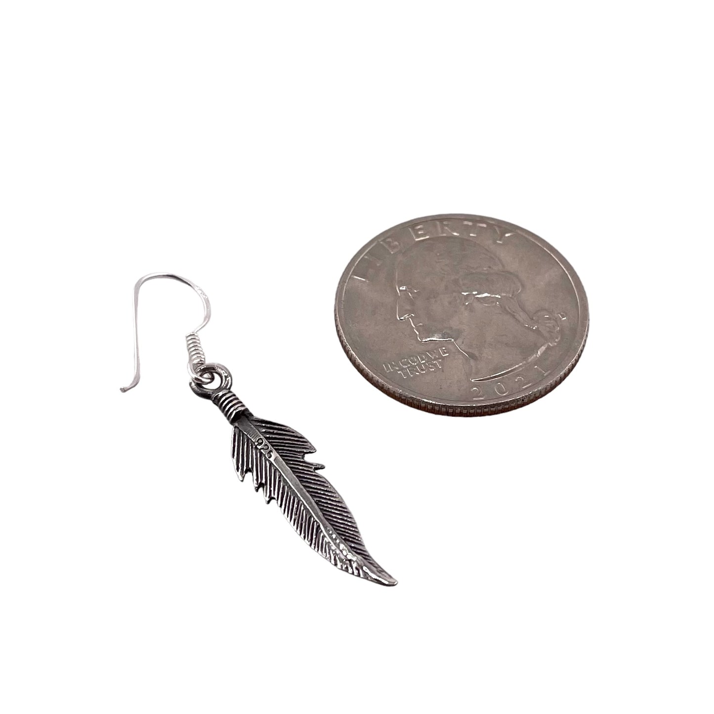 Feather Earrings Sterling Silver