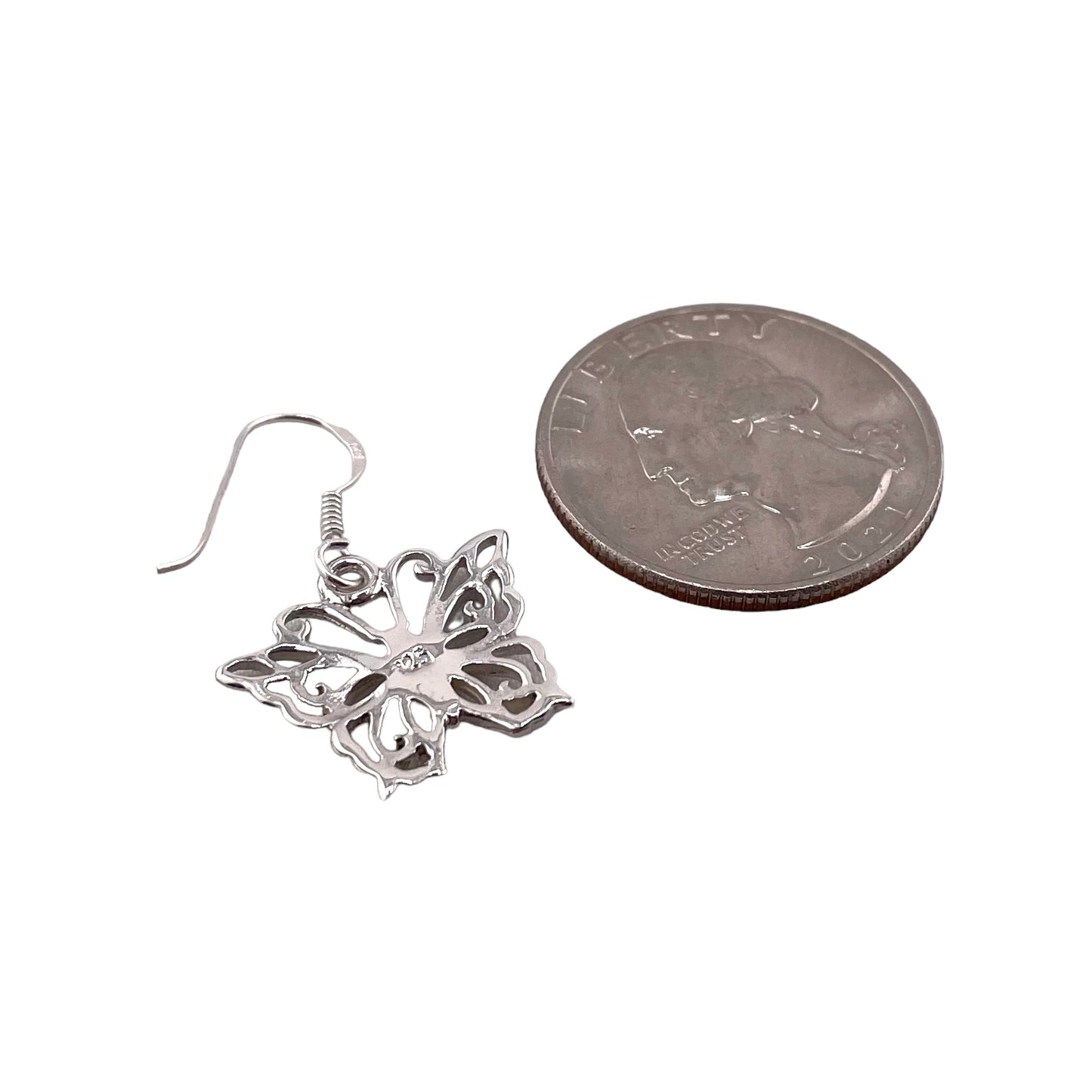 Butterfly Earrings Sterling Silver