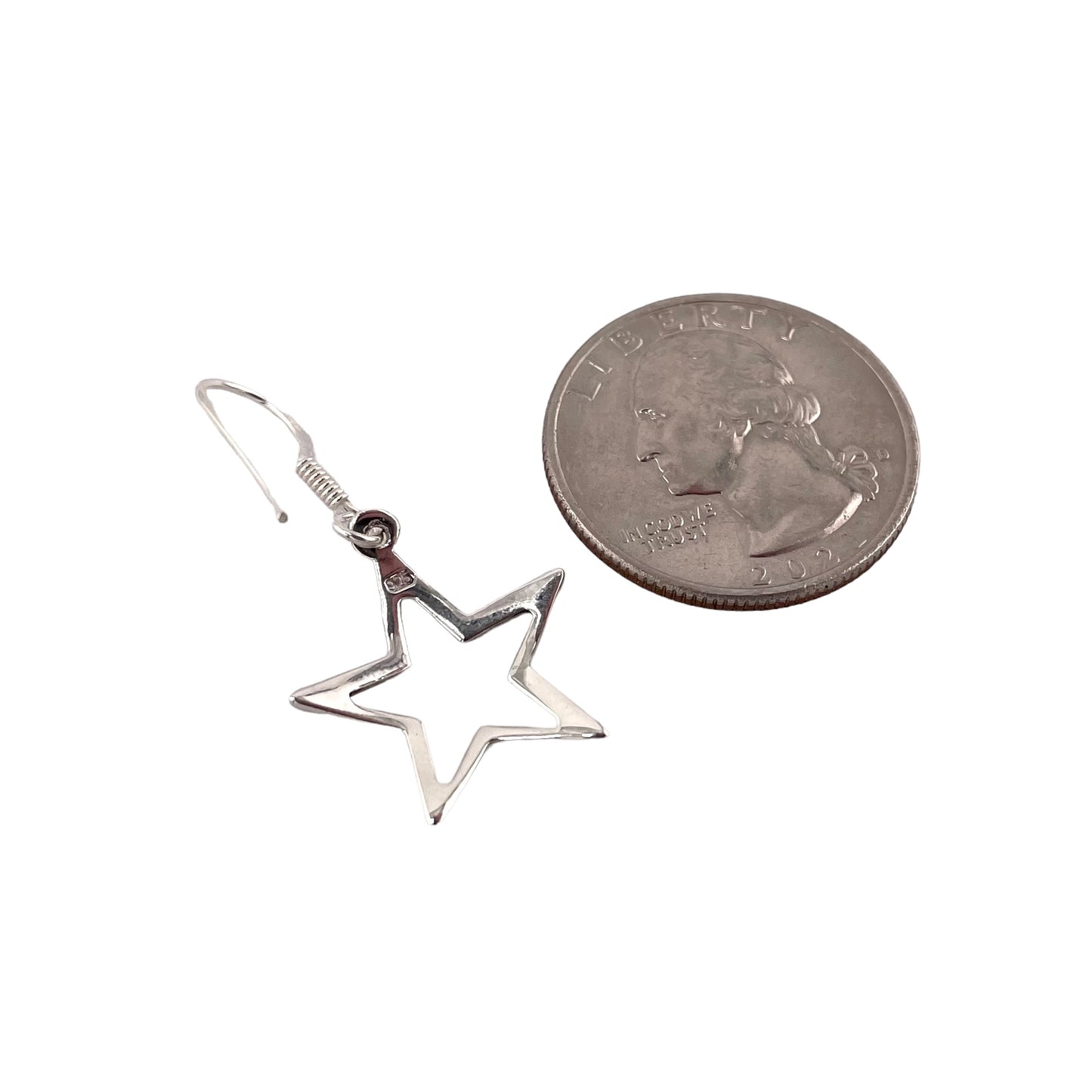 Star Dangle Earrings Sterling Silver