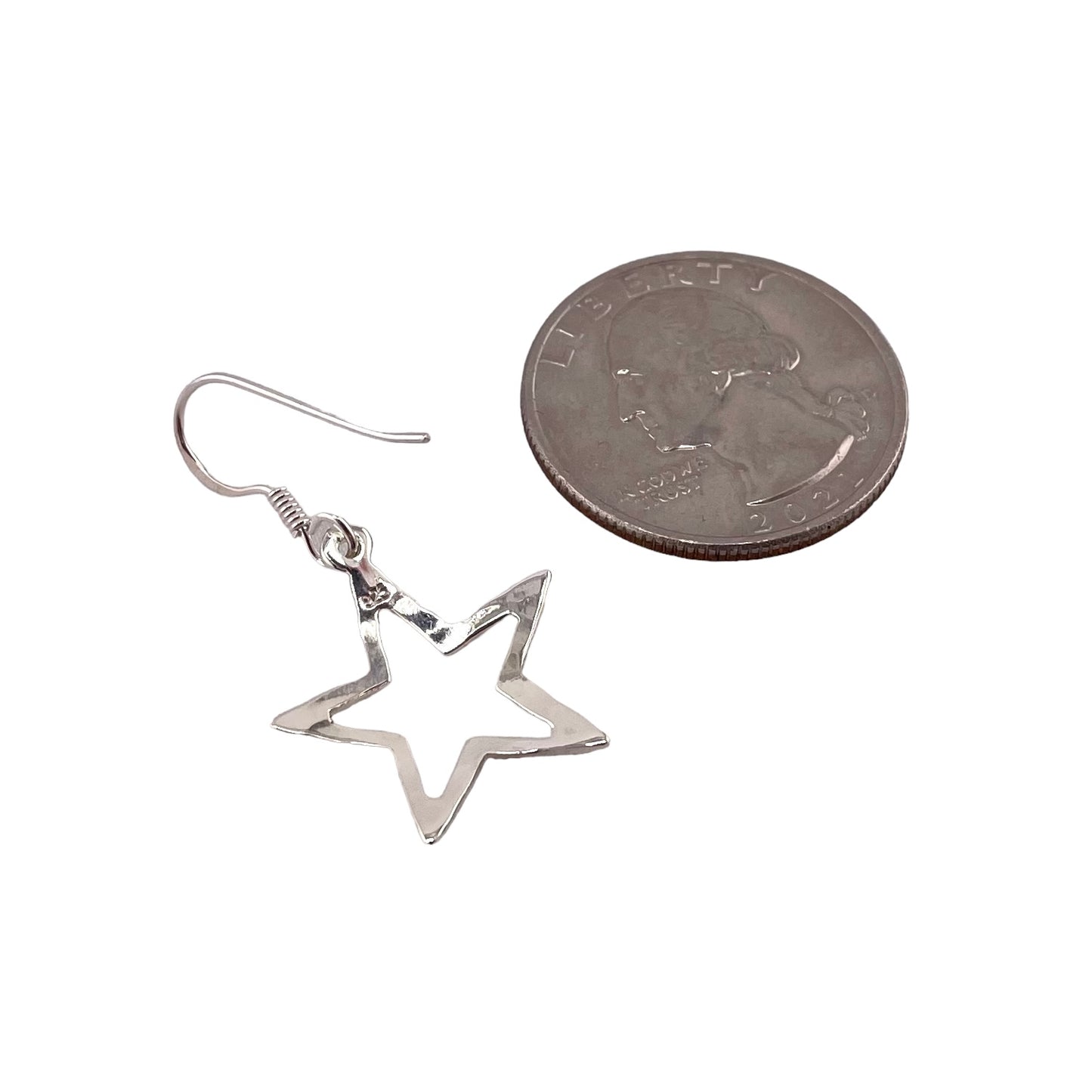 Star Dangle Earrings Sterling Silver