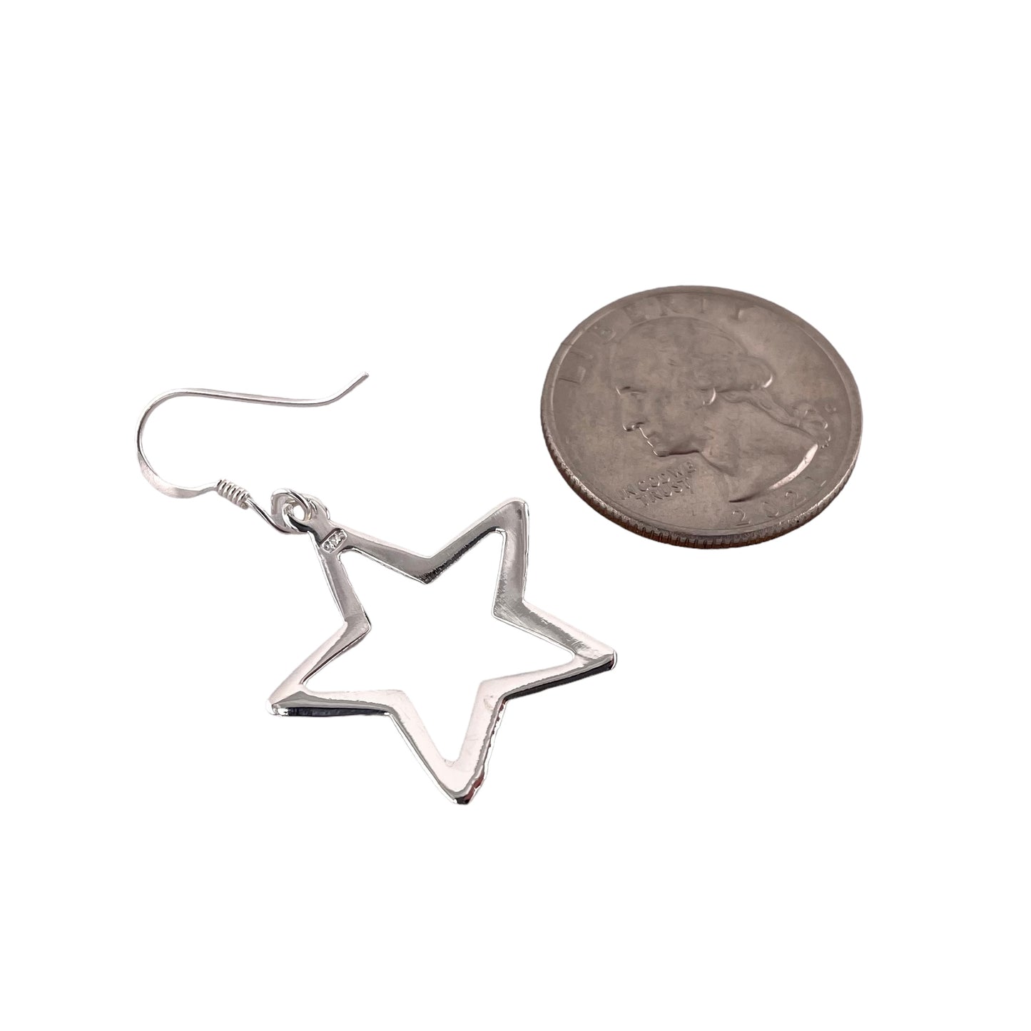 Star Dangle Earrings Sterling Silver